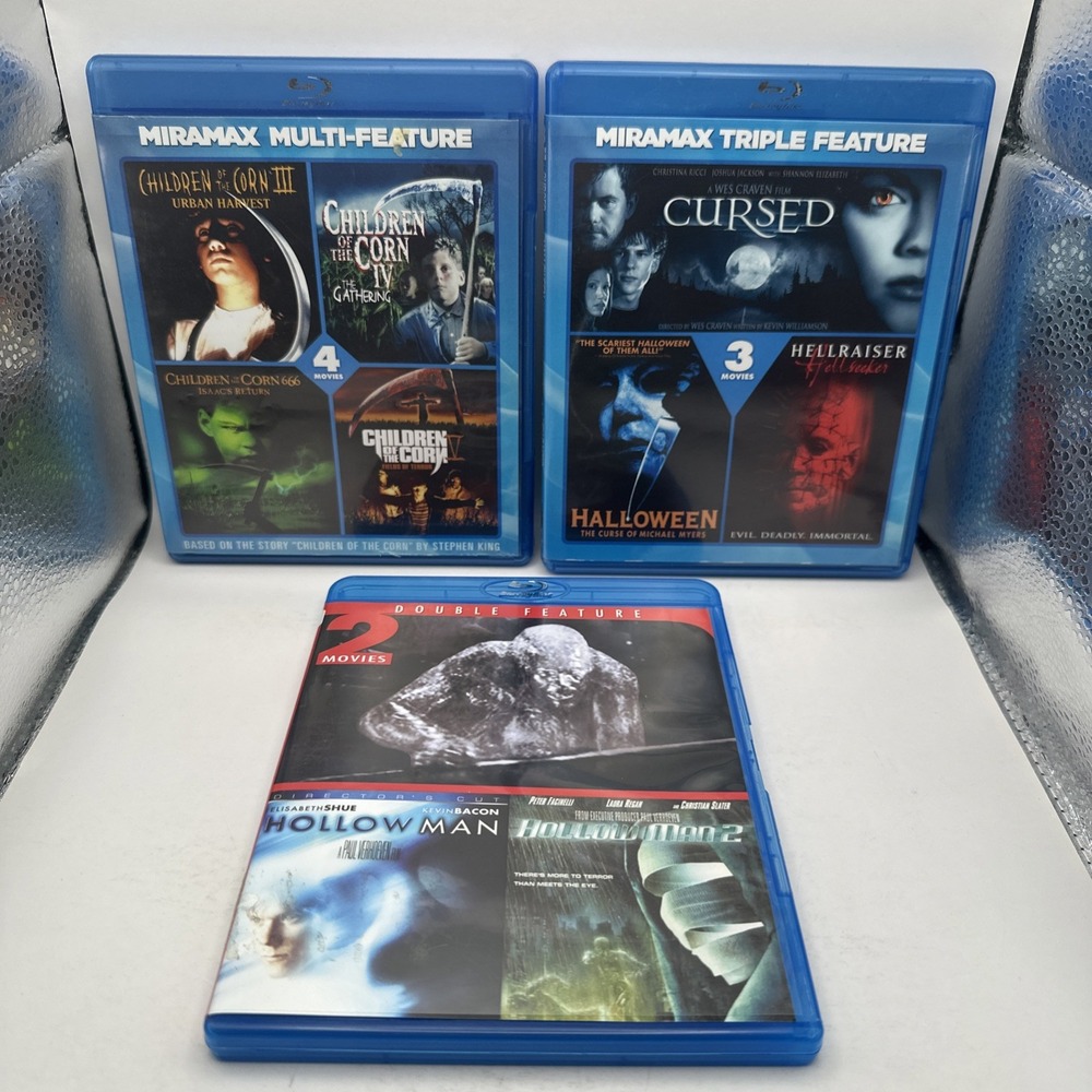 Children of the Corn Halloween Hellraiser Hollow Man Blu-ray Multi-Feature Lot